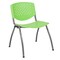 Emma and Oliver Home and Office Plastic Stack Chair with Perforated Back - Guest Chair